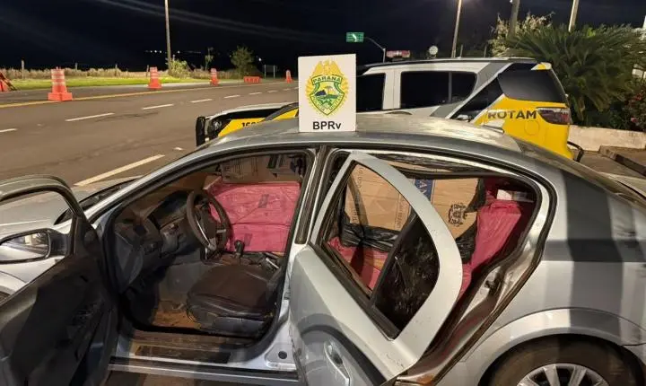 Fuga policial termina com apreensão de mil pacotes de cigarros contrabandeados