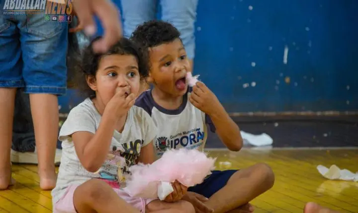 Ginásio de Esportes de Iporã se transforma novamente em um parque de diversão para celebrar o Dia das Crianças