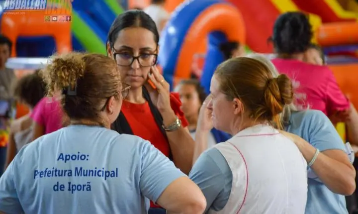 Ginásio de Esportes de Iporã se transforma novamente em um parque de diversão para celebrar o Dia das Crianças