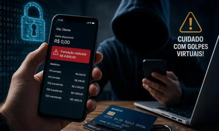 Golpistas invadem celulares e desviam quase R$ 14,5 mil de irmãos em ataque cibernético