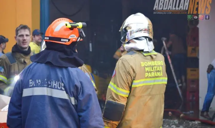 Incêndio destrói Mercado Santa Inês e deixa Iporã em clima de muita tristeza