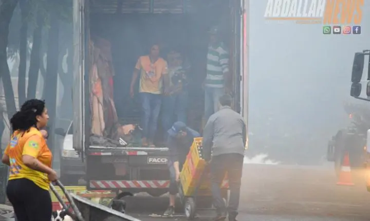 Incêndio destrói Mercado Santa Inês e deixa Iporã em clima de muita tristeza