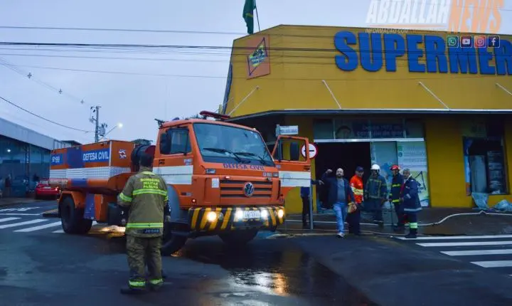 Incêndio destrói Mercado Santa Inês e deixa Iporã em clima de muita tristeza