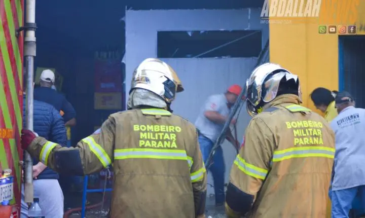Incêndio destrói Mercado Santa Inês e deixa Iporã em clima de muita tristeza