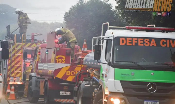Incêndio destrói Mercado Santa Inês e deixa Iporã em clima de muita tristeza