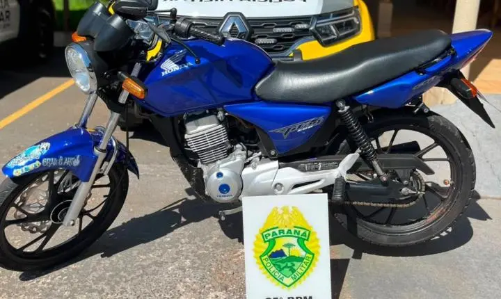 Motocicleta com escapamento irregular é abordada pela PM e recolhida em Iporã