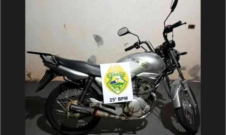 Motocicleta com irregularidades é apreendida durante abordagem da PM em Francisco Alves