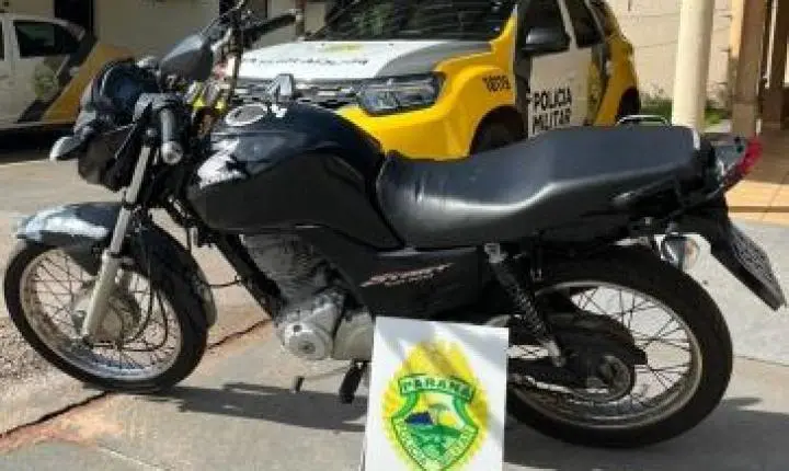 Motocicleta é apreendida após abordagem a condutor sem habilitação em Iporã