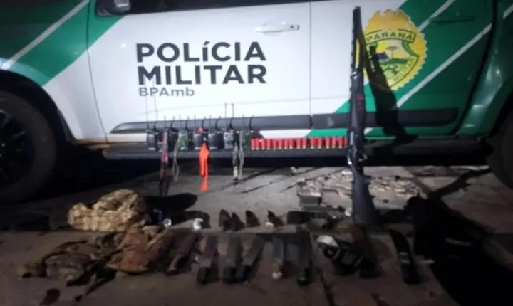 Operação contra caça ilegal termina com sete presos e uma adolescente apreendida 