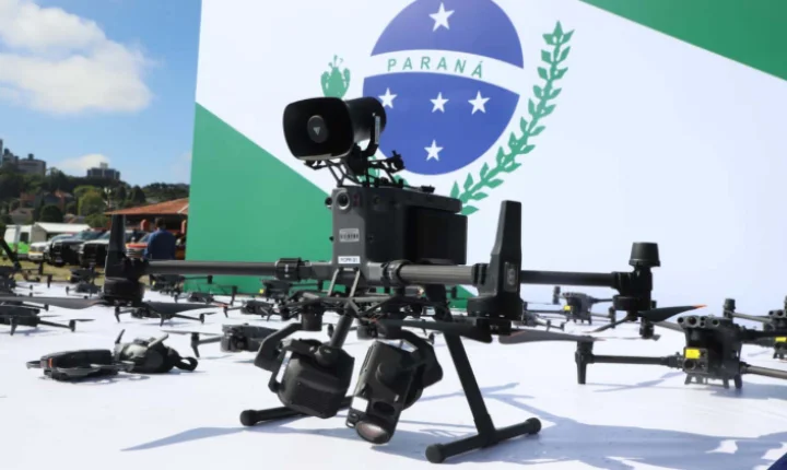 Ratinho Junior entrega 243 drones para monitoramento aéreo das forças de segurança do Paraná