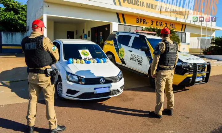 ROTAM apreende skunk e haxixe em veículo na PRC-272 e prende motorista em Iporã